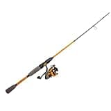 Lew’s Hypersonic Spinning Reel and Fishing Rod Combo, 7-Foot Med Power Fast Action IM6 Graphite Rod, Size 300 Reel, 5.1:1 Gear Ratio, Orange/Gray
