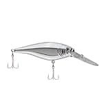 Berkley Flicker Shad Fishing Lure, Chrome, 3/16 oz, 2in, Size, Profile and Dive Depth Imitates Real Shad, Equipped with Sharp and Stout Fusion19 Hook