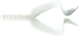 Mister Twister 4" Double Tail, White, Black, One Size (DT10-1)