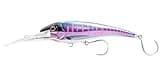 Nomad Design DTX Minnow 220 with Patented Autotune System - Distressed Baitfish Swimming Action, BKK Diablo 5X Singles 13/0 Hooks, 220 SNK 9, 50ft, Pink Mackerel