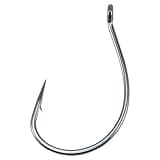 Dr.Fish 100 Pack Drop Shot Hook Bass Fishing Hooks Freshwater Black Nickel Wacky Hooks for Drop Shot Rig 1/0