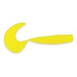Berkley PowerBait Power Grubs Fishing Bait, Yellow, Irresistible Scent & Flavor, Realistic Action, Bulky Body, Ideal for Bass, Walleye, Trout and More