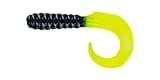 Big Bite Baits 2" CURL Tail GRUB/Black Chartreuse (10 Pack)