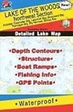Fishing Hot Spots Map of Lake of the Woods (Northwest Section)