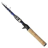 EOW XPEDITE PRO Portable Telescopic Casting and Spinning Fishing Rods, 24T Carbon Blanks & Solid Carbon Tip, Cork Handle, Travel Rod, Short Collapsible Rods