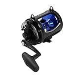 Okuma Solterra SLX Single Speed Closed Wide Frame Lever Drag Saltwater Trolling Reel, SLX-50W, 420yds-80LB, Black