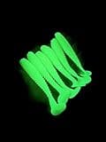 True North Baits - 3.5" Ripper Swimbait (Chartreuse Glow, 6 pk) - Glow in The Dark Soft Plastic swimbait Minnow shad Shiner Smelt for smallmouth bass Perch Crappie panfish Trout