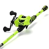 Sougayilang Baitcast & Spinning Reel and Fishing Rod Combo, IM7 Graphite 2Pc Blank Rods,EVA Handle & “S” Style Hook Keeper