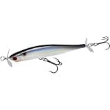LUCKY CRAFT Screw Pointer 80, 183 Pearl Threadfin Shad, Tournament-Winning Freshwater Bass Fishing Lure, Shimmy Falling Sinking Hard Bait, Weight Fixed, Tackle Gear