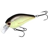 LUCKY CRAFT LC 2.5 Silent Crankbait Fishing Lures, 2-3/8” Squarebill Crankbait, Bass Lures, Floating 4ft Depth Hard Bait, Freshwater Fishing Gear, 404 Chartreuse Perch