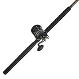 PENN 6'6" Squall II Level Wind Saltwater Rod and Reel Fishing Combo, 1-Piece Fishing Rod, Black/Gold