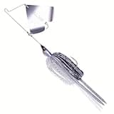 U.S.A. BASS TACKLE Stiletto Buzzbait Largemouth Smallmouth Spotted Bass Premium Fishing Bait Hover Head Custom Silicon Skirt Bubble Blade Clacker Heavy Duty Hook (Threadfin Shad, 1/2oz)