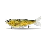 ODS Lure Slow Sinking Glide Bait with Fur Tail Lifelike Fishing Tackle for Trout Shad Bass Musky (Color E)