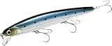 LUCKY CRAFT SW FlashMinnow 110, 714 Metallic Sardine, Saltwater Fishing Lures, Jerkbait Surf Fishing Gear, Halibut and Bass Lures, Suspending Topwater Lure