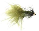 Feeder Creek Woolly Bugger Fly Fishing Flies for Trout, Bass and Salmon- 12pc Handmade Wet Flies for Fly Fishing in Various Patterns/Colors | Streamer Flies (12, Olive)