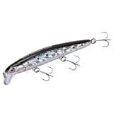 LITTMA California Surf Fishing Lures Saltwater Jerkbait Crankbait Surf Minnow 110 - Metallic Sardine Super Glow & Pearl Pink Belly Glow Lures for Halibut & Striper Fishing