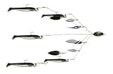 Fishing Vault Fully Rigged 5 Arms 8 Bladed Umbrella Rig Bass Lure W/Swim Baits and Jig Heads Included