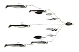 Fishing Vault Fully Rigged 5 Arms 8 Bladed Umbrella Rig Bass Lure W/Swim Baits and Jig Heads Included