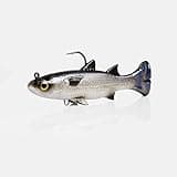 Savage Gear Pulse Tail Mullet RTF Fishing Bait, 2/3 oz, Silver, Realistic Contours & Movement, Durable Construction, Heavy-Duty Fishing Hook, Built-in Rattle