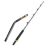 Fiblink Bent Butt Fishing Rod 2-Piece Saltwater Offshore Trolling Rod Big Game Roller Rod Conventional Boat Fishing Pole (Length: 7')