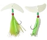 Great Lakes Glow Smile Blade® Salmon Trout Trolling Fly Spoon Alternative 2 Pack