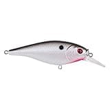 Berkley Flicker Shad Shallow Fishing Lure, Pearl White, 1/6 oz, 2in | 5cm Crankbaits, Size, Profile and Dive Depth Imitates Real Shad, Equipped with Fusion19 Hook