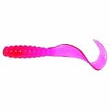 Mister Twister MTSF20-6 Meeny Curly Tail Grub, 3", Pink, 20 Pack