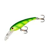Cotton Cordell Wally Diver Walleye Crankbait Fishing Lure, Accessories for Freshwater Fishing, 2 1/2", 1/4 oz, Chartreuse Perch