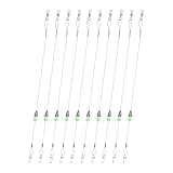 ZASIE Carolina Rigs for Fishing- Steel Fishing Leaders with Weights, Pre Rigged Carolina Rigs with Fishing Weight 1/6 oz, 10 Pcs