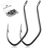 FishTrip Catfish Hooks Big River Hooks, 50pcs Live Cut Bait Fishing Hook for Catfishing Flathead Saltwater Freshwater(6/0)