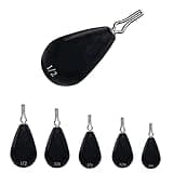 Reaction Tackle Tungsten Drop Shot (Black, Tear, 1/4)