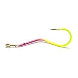 Mustad Slow Death Aberdeen Hook, Special Bent Shank 2 Chartreuse Purple