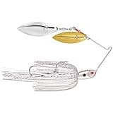 Strike King (PPL12WW-204GS) Premier Plus Spinnerbait Fishing Lure, 204 - White, 1/2 oz, Advanced Perfect Skirt with Magic Tails
