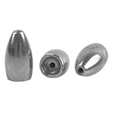 Fishing Tungsten Flipping Weights for Bass Fishing Bulk Pitching and Bellect Worm Sinker Weight Carolina Rig Texas Rig Punch Rigs 2-10pcs Multiples Size and Colors (Silver, 3pcs 3/16)