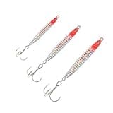 Navicatch Saltwater Fishing Lures Fishing Jigs Fishing Spoons forBluefish, Striped bass Lures, Spanish Mackerel Metal Jigging,Shore Little Tunny Red 1 2/5oz,1 4/5oz, 2oz