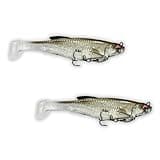 USA Bass Tackle Magnum Swimbait - Paddle Tail Swimbaits Pre Rigged Fishing Lures Premium Lure with Strong Owner Hook, Magdraft Style Bait for Giant Freshwater Predator Fish (Super Shad, 4.5 inches)