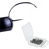 Maxcatch 100pcs Barbless Fly Fishing Tying Hooks Dry Nymph Wet Shrimp Jig Hook with Mini Fly Box (Shrimp&Caddis Pupa Hook(Barbless), #16-100pcs)