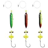 CWSDXM Catfish Float Rig Demon Dragon Style Rattling Line Float Propeller and Circle Hooks 6/0 8/0 for Santee Cooper Rig Catfishing Tackle (6/0 Hook Catfish Rig - 3 PCS)
