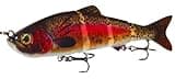 4.5" Summer Dancer Multi Jointed Swimbait Bass Fishing Lure Bait Hard Slow Fast Sinking Life Like Big Gizzard Shad Minnow Bluegill (4.5" Stock Trout Injured)