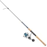Quantum Strive Spinning Reel and Fishing Rod Combo, 7-Foot 1-Piece, Medium Power Fast Action Rod, Graphite Blank, Size 4000 Reel, 6.2:1 Gear Ratio