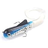 MIZUGIWA 12"/30cm 115g Pike Musky Dawg Fishing Soft Bait Lure,Fishing Tackle (White Tail)