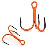 FishTrip Fishing Treble Hooks, 10pcs Triple Hooks High Carbon Steel Brabed Sharp, Replacement Hooks on Hard Lures for Freshwater Saltwater