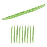 Youhot Worm Soft Plastic Bait for Wacky Rig Fishing Lures 10pcs, 5inch (Light Green)