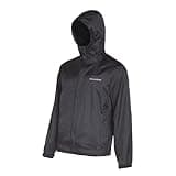 Grundéns Men’s Weather Watch Sport Fishing Jacket - Waterproof, Heavy Duty Rain Gear, Breathable, Packable Raincoat With Hood, Black, Large