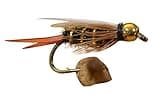 12 Flies Bead Head Prince Nymph Fishing Flies - Mustad Signature Fly Hooks (Hook #12)