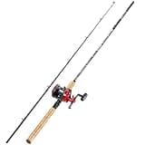 Sougayilang Fiberglass Fishing Rod Combo with Conventional Reel, Durable P-Cork Rod Handle, Medium Heavy for Catfish Salmon and Steelhead- 2.4M