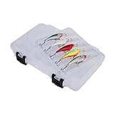 Berkley Flicker Shad Fishing Lure Trolling Pack, Size 7, 5-Pack, Size, Profile and Dive Depth Imitates Real Shad, Equipped with Fusion19 Hook, Includes Plano ProLatch 3600 Storage Case