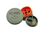 EZ Reel-Fishing Kit – Pocket Size- Handline - Fishing Reel | Ultimate Compact Rodless Reel Fishing Kit for Hiking, Survival, and Adventure. (Green Case-Orange Reel)