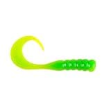 Berkley PowerBait Ribbontail Grubs Green Chartreuse, 3" (15 Count)