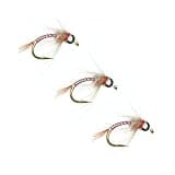 Fly Fishing Flies from Colorado Fly Supply - Rainbow Warrior CDC Tungsten Bead Head Fly 3 Pack - Trout Flies and Lures - Wet Flies and Bead Head Nymphs
